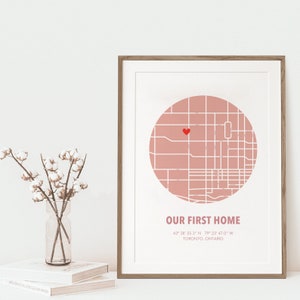 Our First Home, Housewarming Gift, New Home Gift, Our First Home Map, Home Art, Our Home Gift, Family Home, Home Decor, Home Owner, New Home image 2