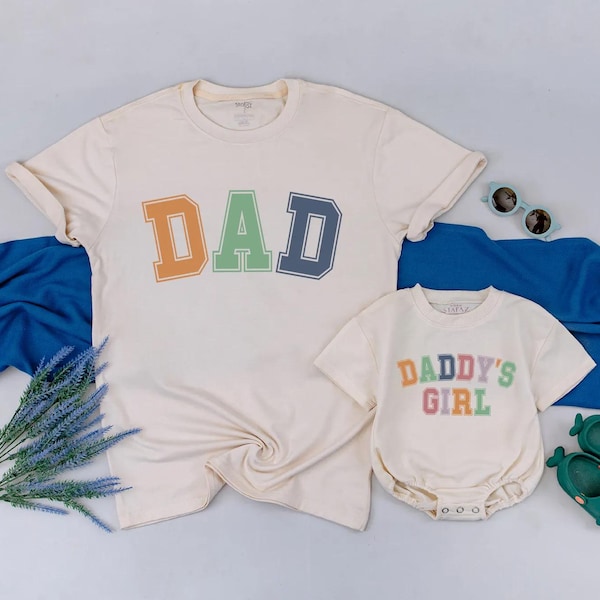First Fathers Day Dad and Daughter Matching Shirts, New Dad Gift 2026, Baby Girl Bodysuit, Daddy and Me Photo Outfit, 1st Fathers Day