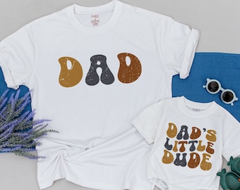 Dad And Dad's Little Dude Matching Shirt, Daddy and Baby Shirts, Daddy's Boy Shirt, Father Son Shirt, Father’s Day Gift, Shirts for New Dads