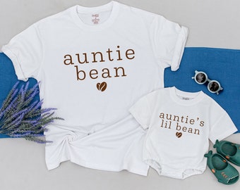 Auntie Bean and Auntie's Lil Bean shirt, Auntie Me shirts, Aunt Sweatshirt, Aunt Niece Shirts, Best Gifts for Aunt, Aunt Nephew,Auntie Shirt