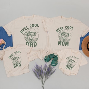 Fishing Birthday Shirt, Reeling in the Big One Baby Tee, Rustic Bass Fishing,1st Birthday Fishing Shirt,Matching Family,Mommy And Me Outfits