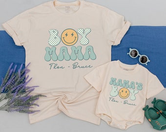 Mamas Boy and Boy Mama Shirts, Mom and Son Matching Outfits, Mommy and Me Tees, Baby Shower Gift, Cute Mom And Son Shirts, New Mom Gift