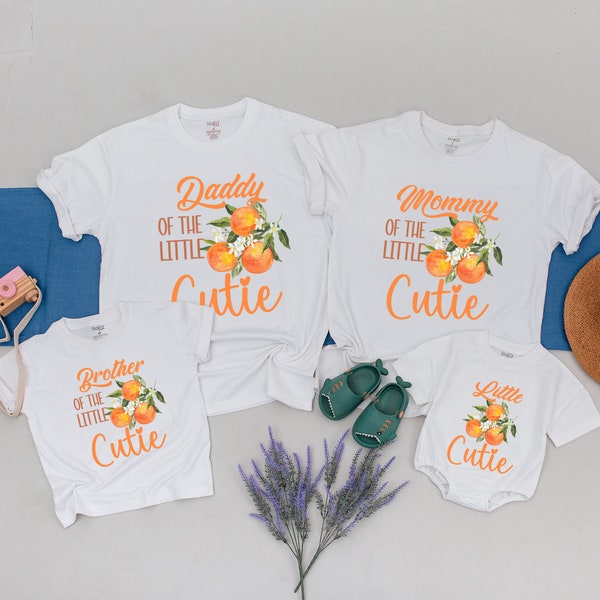 Little Cutie Family T-Shirts, Personalized Family, Mommy And Me Shirts, 1st Birthday Outfit, Cuties Birthday Girl, Little Cutie On The Way