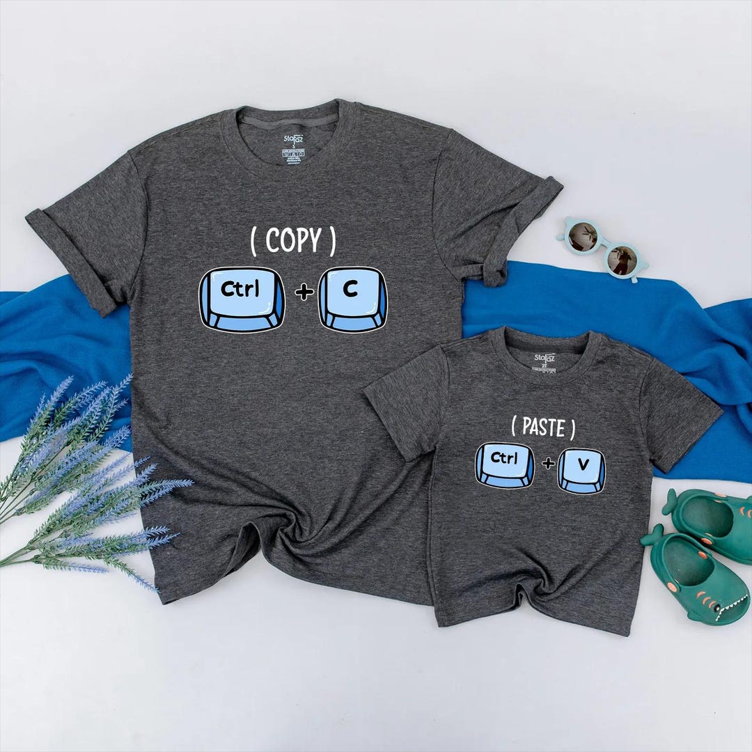 Father’s Day Matching Shirts, Funny Copy and Paste Tees for Dad and ...