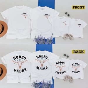 First Rodeo Family Birthday Shirts, Rodeo Birthday Boy Tee, Rodeo 1st Birthday Outfit, Boy Matching Mommy and Me Family Shirts, Custom Name