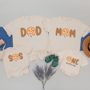 Personalized Cookie And Milk Birthday Shirt, Family Matching, Sweet One Birthday, Mommy And Me,1st Birthday Shirt,First Birthday Girl Outfit