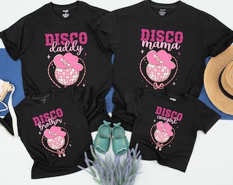 Disco Cowgirl Birthday Matching Family Shirts, Disco Cowgirl Birthday Shirt, Disco Cowgirl Themed 1st Birthday Party Shirt, Mommy and Me