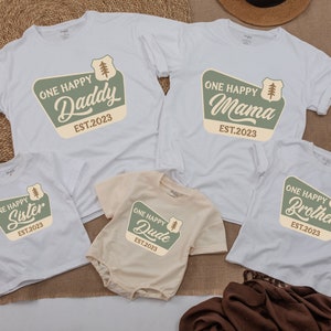 One Happy Camper Shirt, First Birthday Shirt, Camping 1st Birthday Outfit, One Happy Camper Matching Family Tees, Camp Mommy and Me Shirts