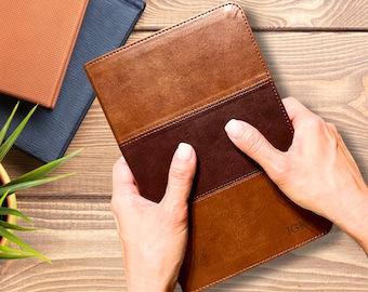 Personalized KJV Bible | Custom Engraved Name | Large Print Personal Size Reference Bible | Leathertouch | Lay-Flat | Thumb Index | Gilded