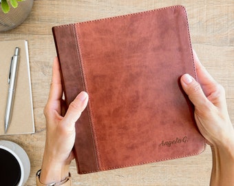 Biblia de estudio ESV personalizada para diario / Nombre grabado personalizado / Biblia con márgenes anchos para notas, versículos y reflexiones / Marrón