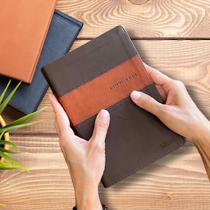 Personalized Every Man&#39;s Bible NIV | Custom Engraved Name | Brown LeatherLike | Study Bible with Book Introductions, Study Notes & 44 Charts