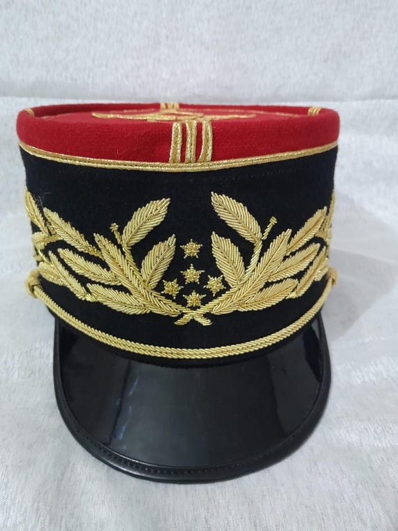 フランス陸軍将校用ケピ帽（手作り）: 手作りの軍事再現コスチューム