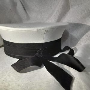 Stiff Ribbon Hat WW2 British Royal Navy White Sailor Hat - Etsy