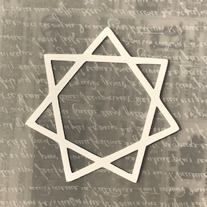 HEPTAGRAM decal sticker // white vinyl // WATERPROOF