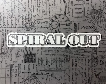 SPIRAL OUT decal stickers - set of 2 // cut out & rounded edges // car or water bottle vinyl // Available in multiple colors // WATERPROOF
