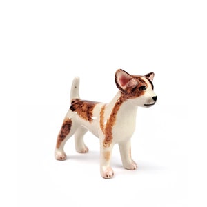 Hand-Painted Chihuahua Ceramic Figurine - Dog Collectible for Dollhouse & Decor, Cute Dog Collectible, Small dog collectible, pet doll house