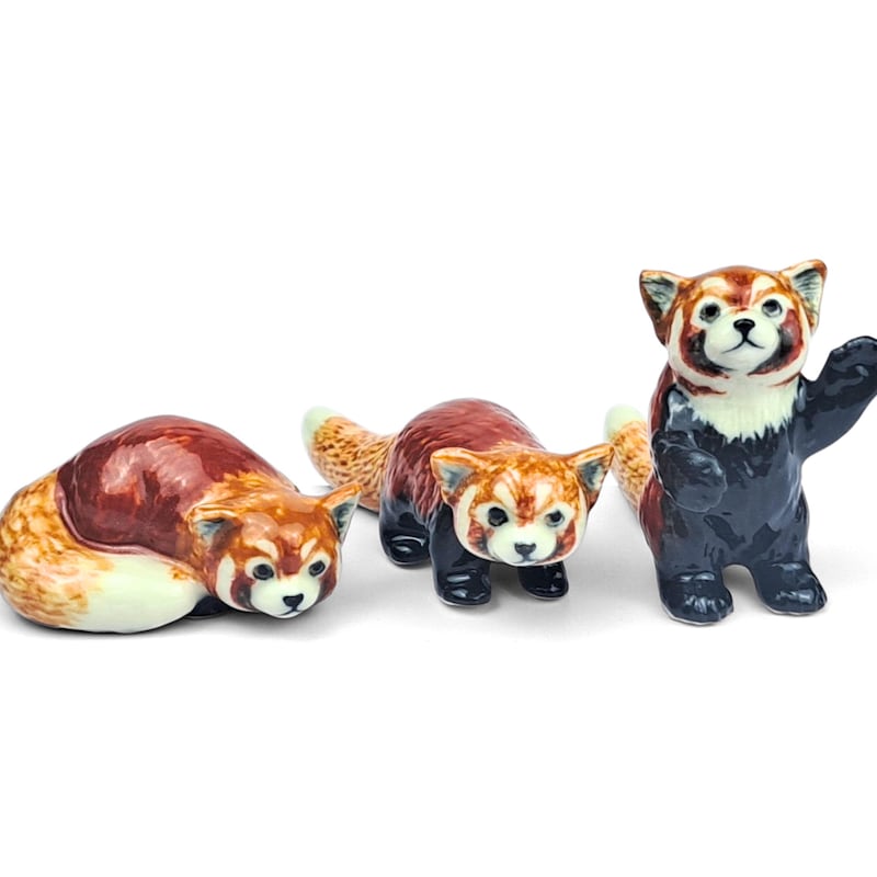 Miniature Panda Figurines - Etsy