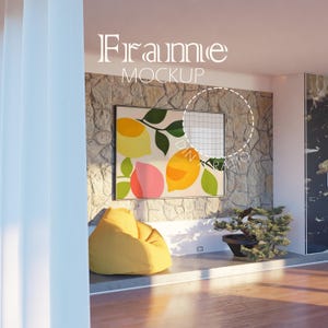 Luxury Frame Mockup: Modern Interior, Wall Art Template (PSD Digital Download)