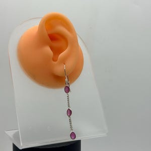pendientes colgantes de rubí
