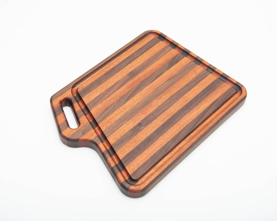 Cutting Board - Walnut & Mahogany - Stripes - Ready to ship