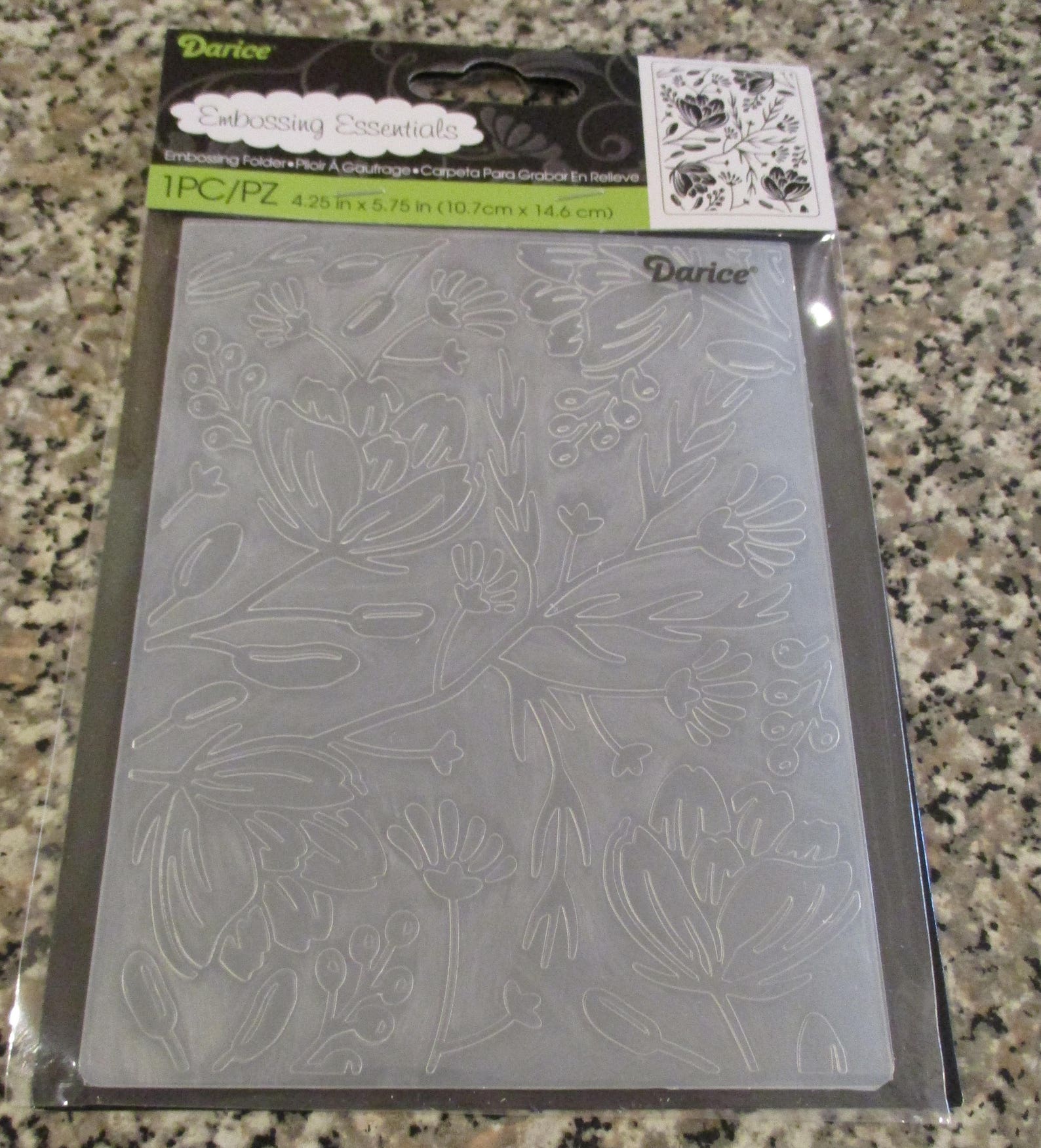 Darice Embossing Essentials Embossing Folder Flower Pod Etsy