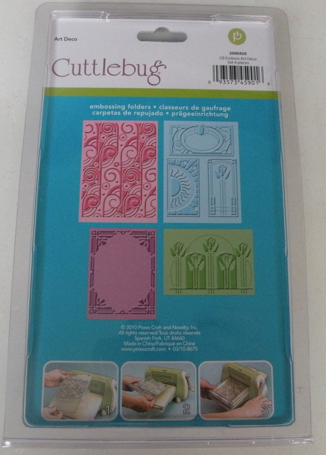 Provo Craft CuttleBug Embossing Folder Set of 4 Art Deco Etsy Italia