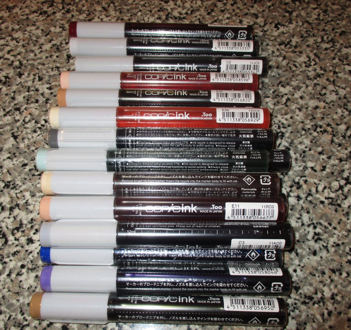 Copic Ink Refills 12 Ml Etsy