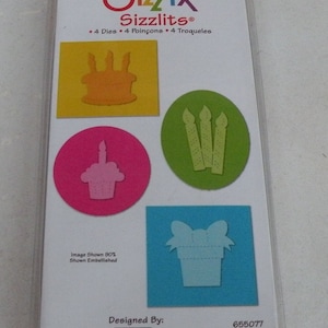 Sizzix Sizzlits Birthday Knockout Dies, 655077