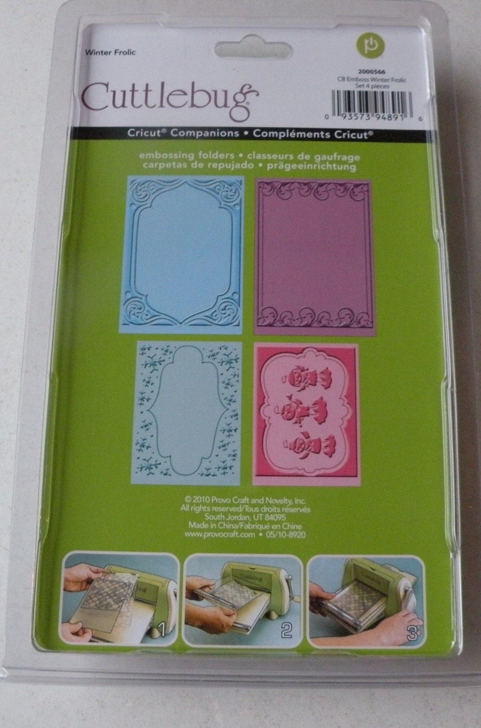 Provo Craft Cuttlebug Embossing Folder Set of 4, Winter Frolic Etsy