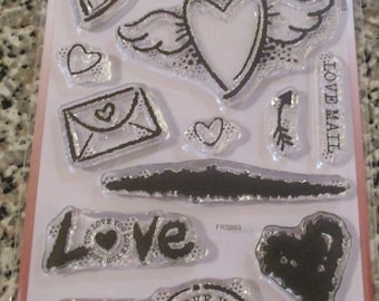 Woodware "Love Mail" Clear Stamp Set