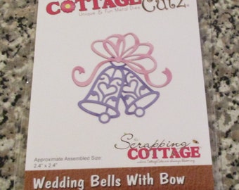 CottageCutz Wedding Bells with Bow Die