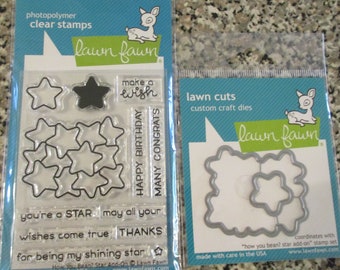 Lawn Fawn, "How You Bean? Stars Add On" Stamp and Die Set