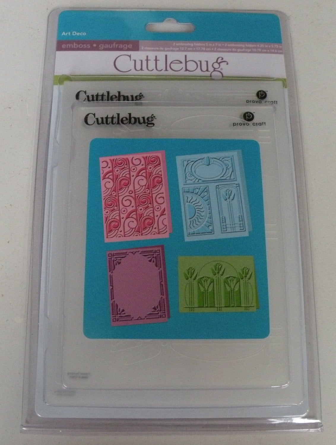 Provo Craft CuttleBug Embossing Folder Set of 4 Art Deco Etsy Italia