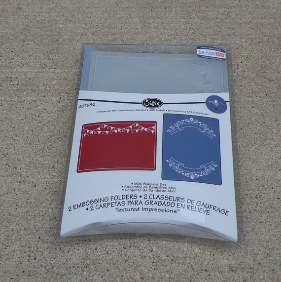 Sizzix Embossing Folders, Mini Banners Set, 657982 