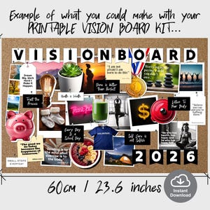 Vision Board Kit: Druckbare Collage Vorlage (Digitaler Download)