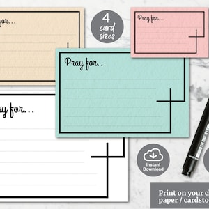 Gebedsverzoekkaarten afdrukbaar, minimalistische gebedskaart digitaal, kerkbriefpapier, eenvoudige gebedskaart voor gebedsruimte / gebedsdagboek