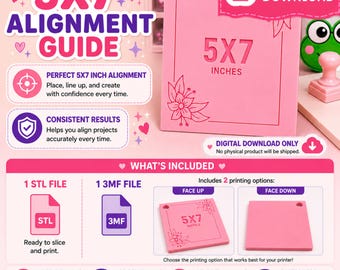 Paper Cutter Alignment Guide-5x7 STL FILE