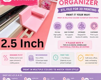 Paper Cutter Alignment Guide-Jogger Block STL FILE-2.5 inch Version