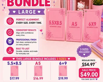 Alignment Guide Bundle- LARGE(5.5x8.5,A5,6x9)