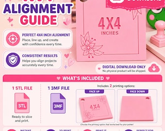 Paper Cutter Alignment Guide-4x4 STL FILE
