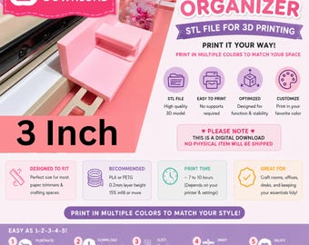 Paper Cutter Alignment Guide-Jogger Block STL FILE-3 inch Version