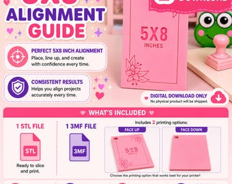 Paper Cutter Alignment Guide-5x8 STL FILE