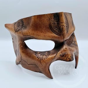 Steampunk Mask handmade from 2.5mm Genuine leather, Adult costume masks Halloween Masquerade or themed parties, Cosplay costumes, Clockwork