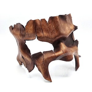 Tree mask: Brown adult leather masks, fantasy masquerade, LARP costumes