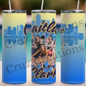 Caitlin Clark Indiana Fever 20oz Custom Coffee Tumbler/Water Bottle