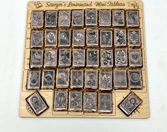 Tiny Linocut Lenormand Tiles- Made to Order
