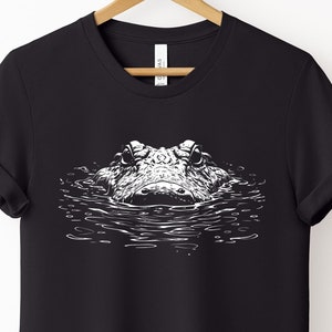 Unisex Crocodile T-shirt, gift for nature lovers, captivating wildlife shirt, animal spirit camping tee