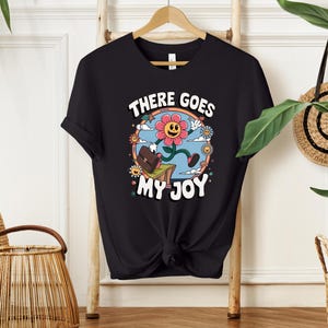 Ecco la mia gioia maglia divertente, t-shirt sarcastica, camicia cartoni animati vintage, design retro, maglia meme