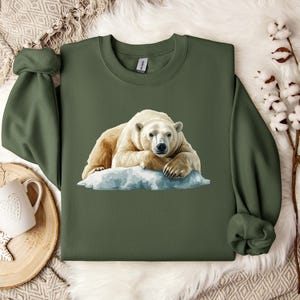 Cozy Polar Bear Hoodie, Unique Arctic Ice Design Sweatshirt, Trendy Winter Animal Apparel, Perfect Gift for Bear Lovers & Nature Fans Today