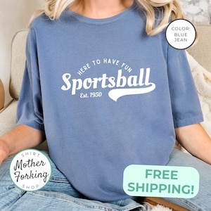スポーツボールTシャツ 快適なカラー 面白いスポーツゲームデーシャツ イェーイ スポーツチームスピリットシャツ チームファン観戦Tシャツ